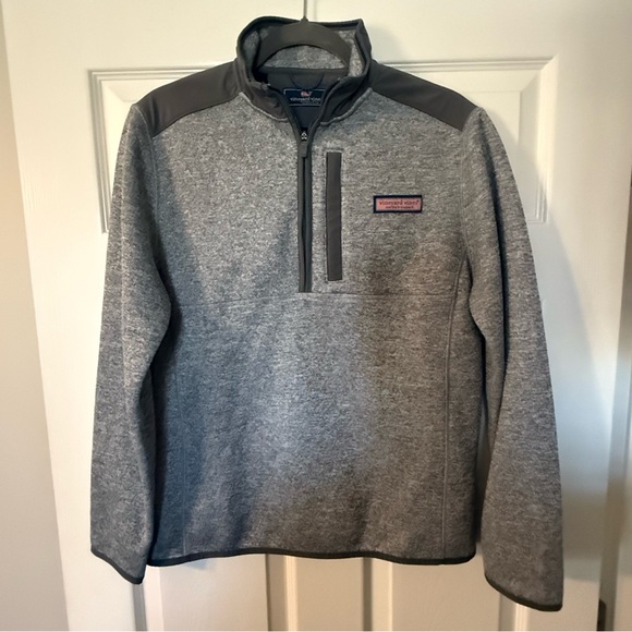 Vineyard Vines Gray Quarter-Zip Pullover - Picture 2 of 7